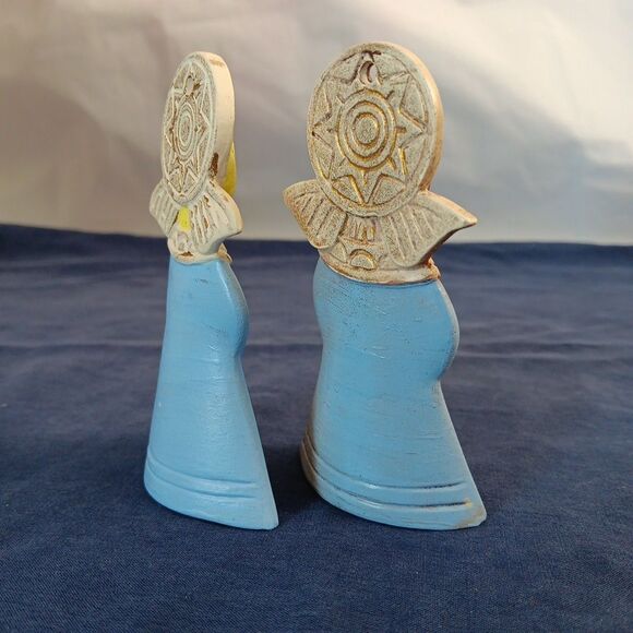 Ceramic Singing Angels Christmas Ornaments Vintage Hand Painted Replacements - Picture 6 of 13